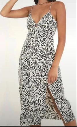 Letné šaty -zebra, s