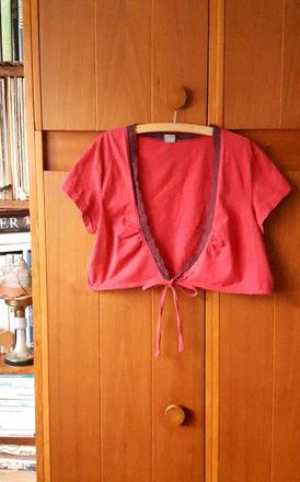 Zavinovacie bolero s krátkym rukávom, 40