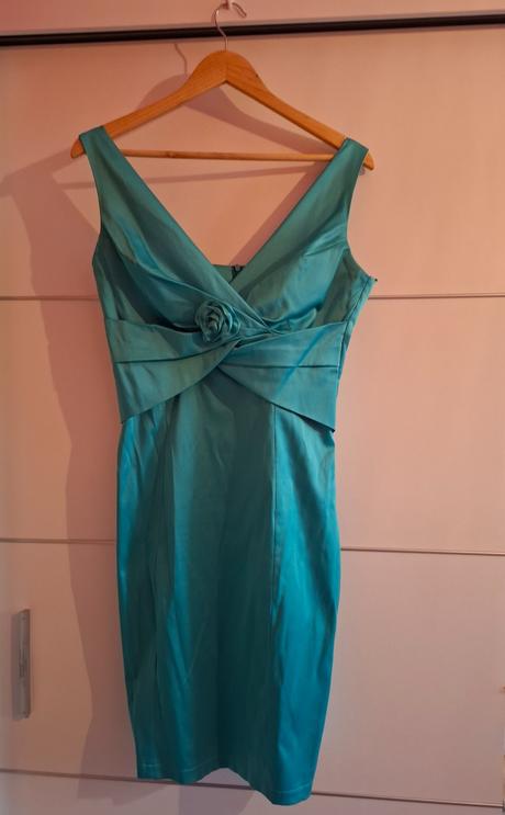 Puzdrove tyrkysové šaty, 40