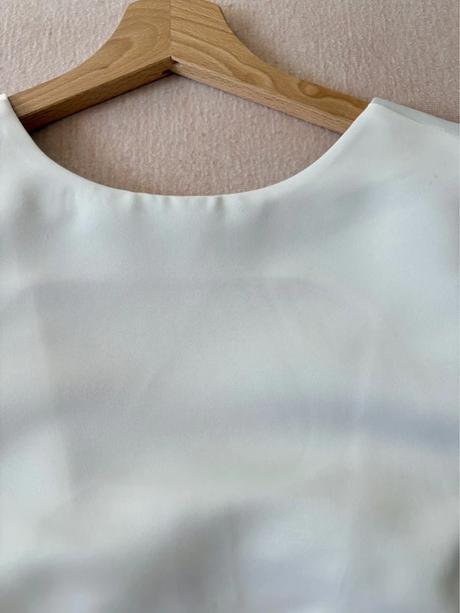 Elegantný biely top s mašľou, h&m,s