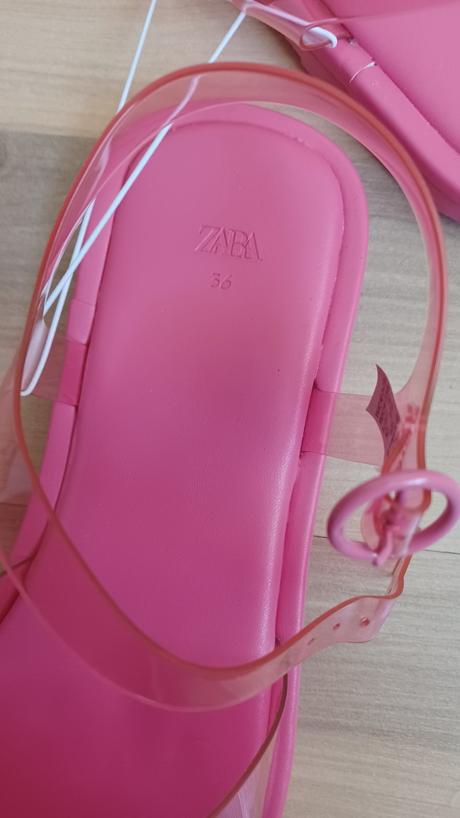 Ružové sandále, zara,36