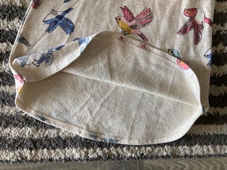 Vtáčikové mikinové šaty 122/128, h&m,122