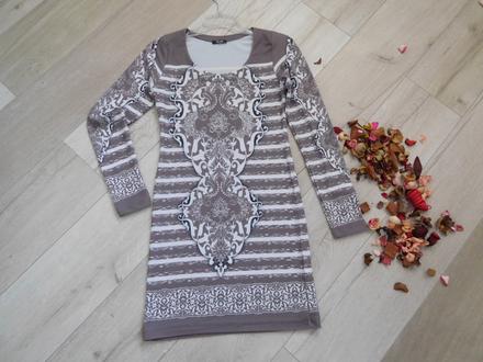 Šaty pružné hnedasté-s,, m