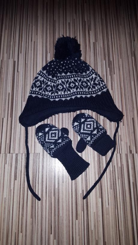 H&m set čiapka + rukavice 74/80, h&m,74