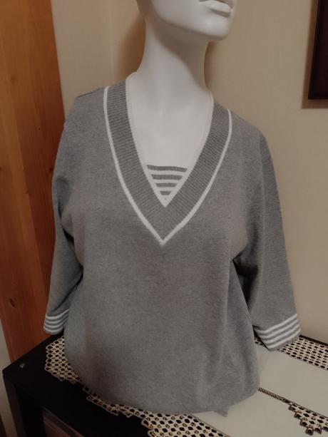 Sivý pulóver v.xl, xl