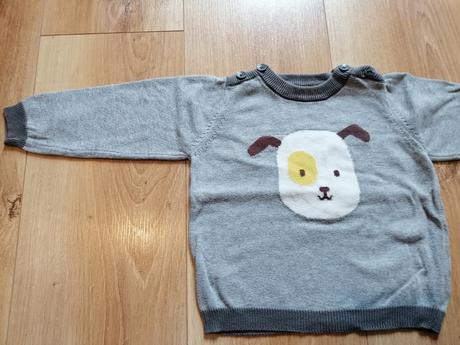 Svetrík s mackom, nutmeg,80