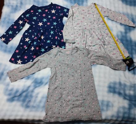Dievčenské tuniky/šaty 3ks, f&f,110
