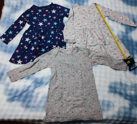 Dievčenské tuniky/šaty 3ks, f&f,110