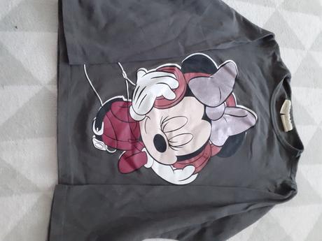 Sivy dievcensky pulover s obrazkom minnie, zara,116
