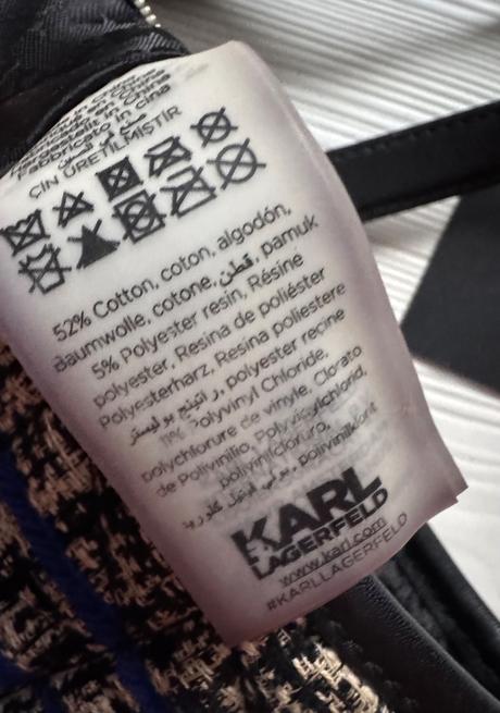 Karl lagerfeld - tvídová kabelka, karl lagerfeld