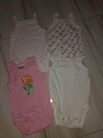 4x detské tielkové body 62/68, 68