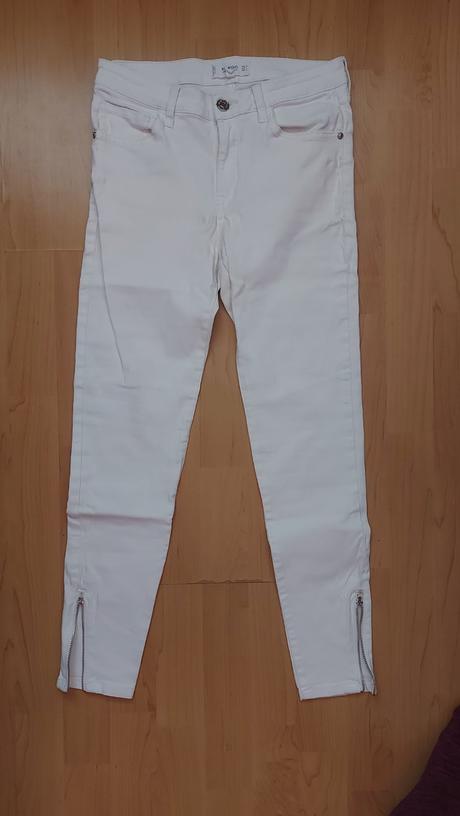 Biele nohavice, mango,36