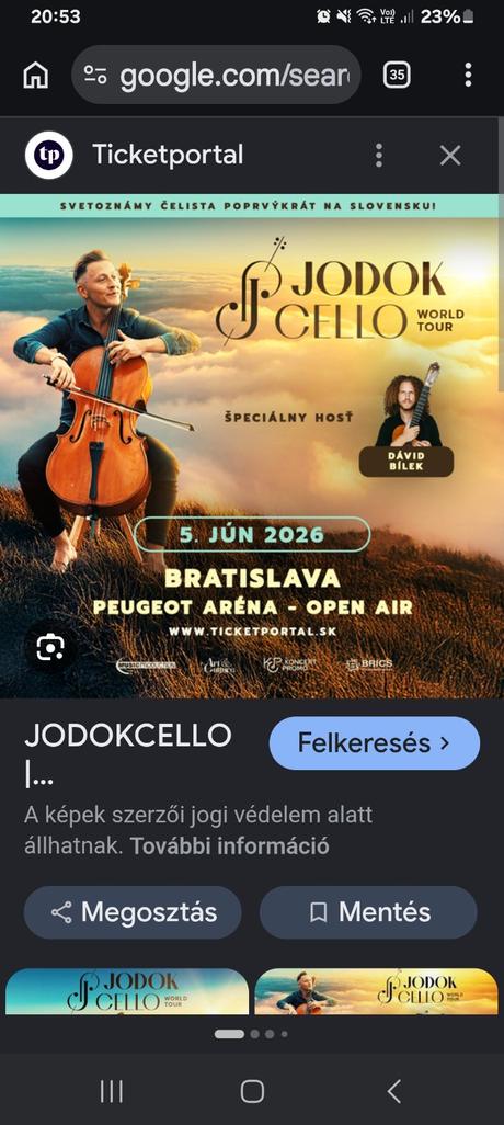 Listky na jodok cello bratislava, 