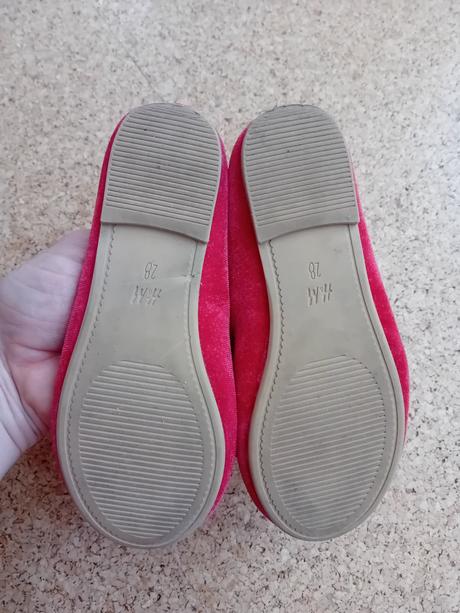 Červené črievičky/balerínky, h&m,28