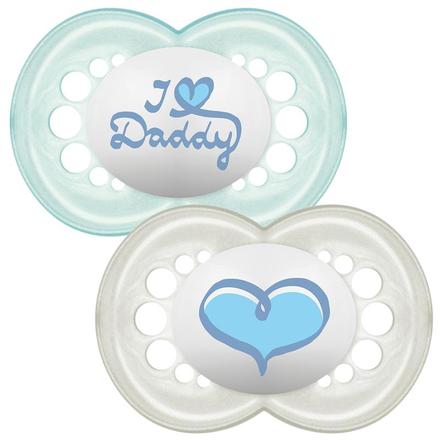 Mam silikónový cumlík original (i love ) 2 ks, 6m+, lovi