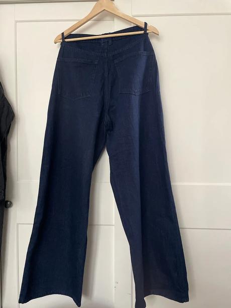 Pevnejšie široké jeansy wide leg 42-44, lindex,42