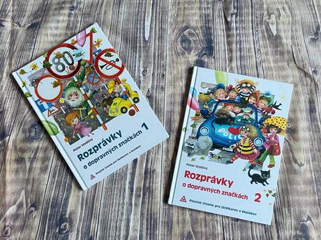 Knihy - rozprávky o dopravných značkách-2ks, 