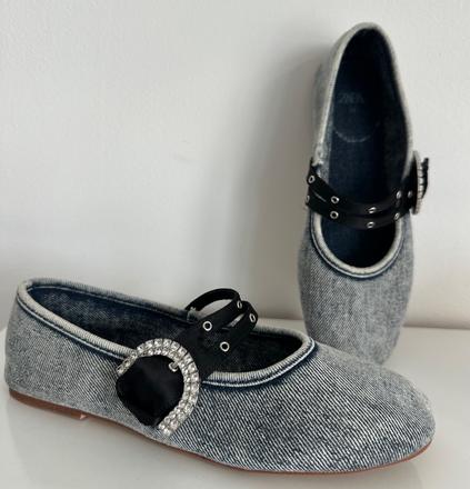 Džínsové balerínky, zara,34