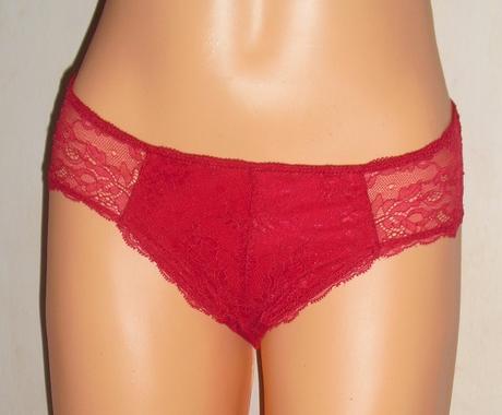 Cervene krajkovane nohavicky, l