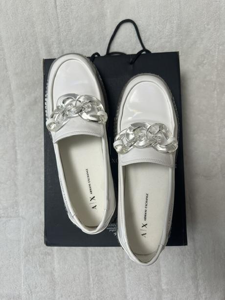 Biele lakované topánky zn armani exchange originál, armani,39