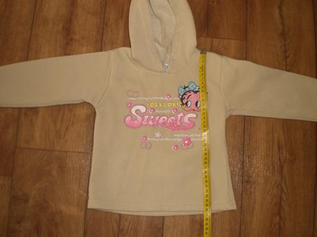 Béžová mikinka zateplená 80/86, 86