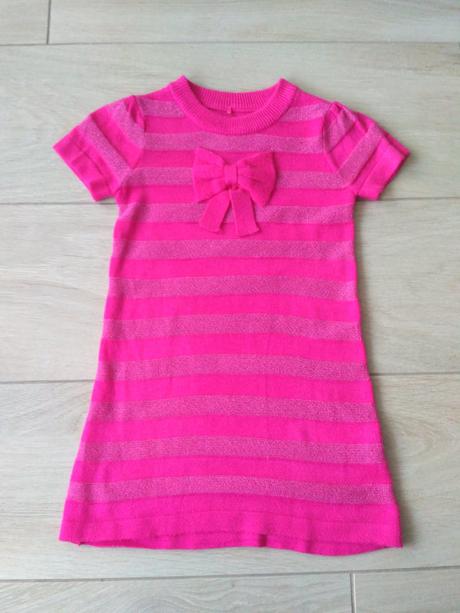 Pásikavé šaty s mašľou, george,80