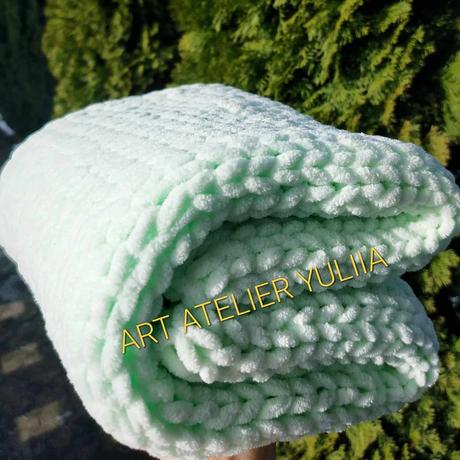 Deka pre novorodencov, farba mäty, ináč obrázok, 