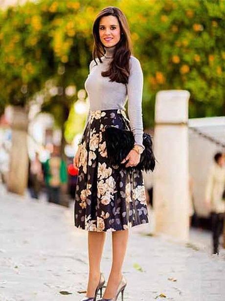 Graffiti midi vintage floral sukna s/m/l, l / m / s