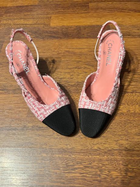 Topánky tweedove ružové, 38