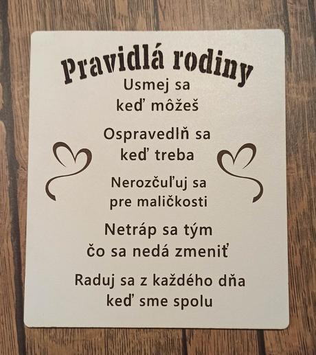 Tabuľky dekoračné, 