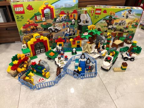 Veľká sada lego duplo zoo safari a dodávka,