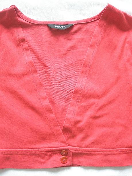 Červené bolerko zn. george, veľ. 140-146, george,140