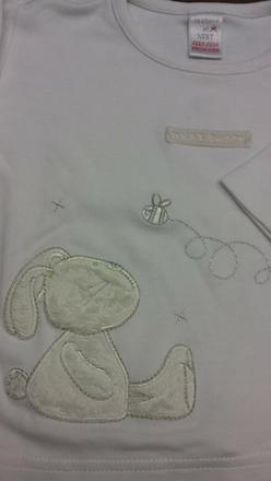Biele tričko so zajkom,zn.next,vel.3-6mes., next,68