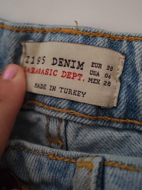 Riflové šortky, zara,s