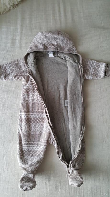 Zimny overal 68 hnedy h&m 4-6 m., h&m,68