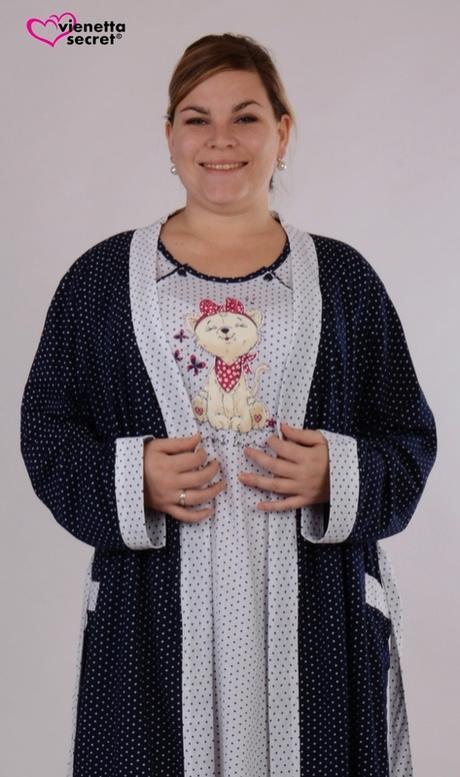Materská nočná košieľka so županom, vienetta secret,l / m / s / xl / xxl