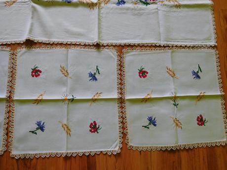 Ručne vyšívaný set obrusov-122x135cm, , 