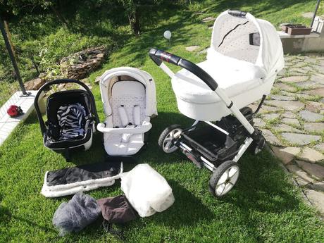 Krásny biely kočík hartan vip xl, hartan,hartan vip xl