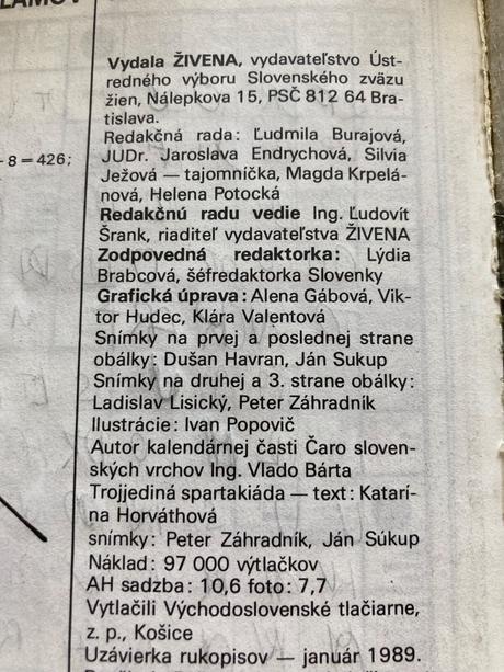 Ročenka ženy 90 (1989), 