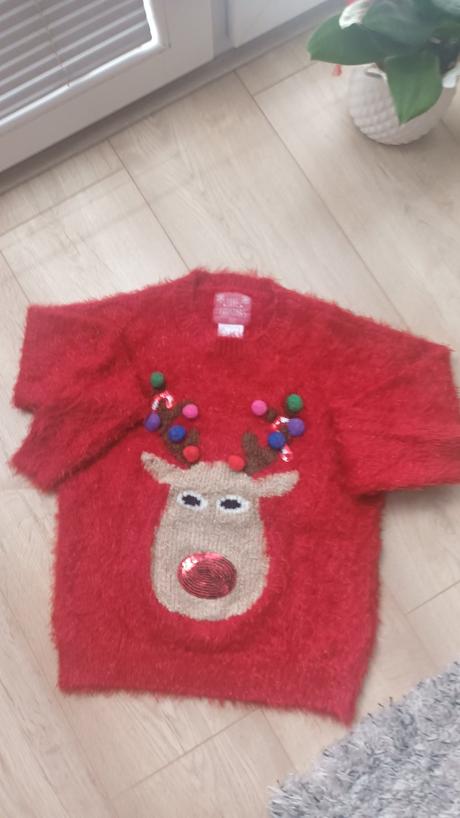 Vianočný pulóver so sobíkom, 140