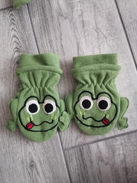 Čiapka žabka + rukavice 104, 104