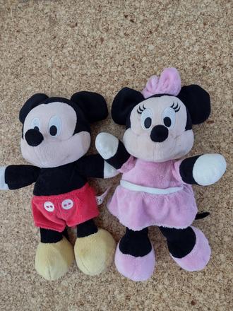 Plyšáky minnie a mickey,
