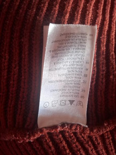 Elegantný červený sveter, h&m,m