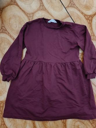 Bordove šaty, h&m,134