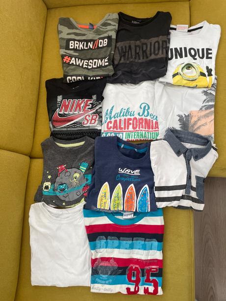 Tričká, veľa ks122/128, 122