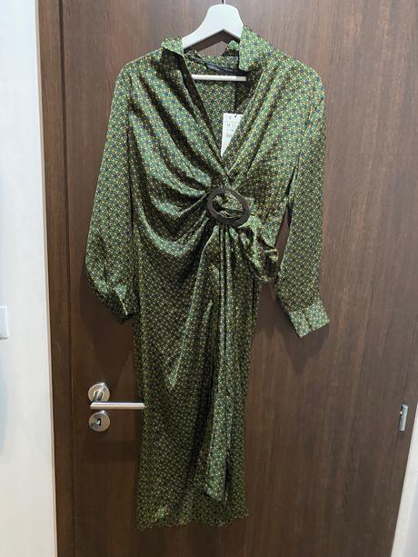 Satenove šaty zara, zara,m