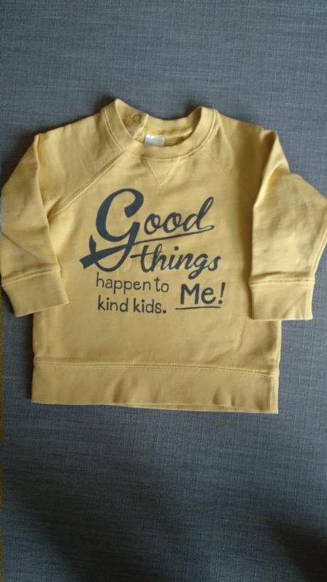 Žltá mikina, h&m,80