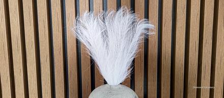 Dekoratívna papmas umelá tráva - biela, 