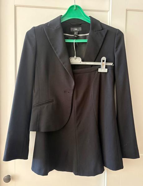 Čierny kostým h&m 34, h&m,34