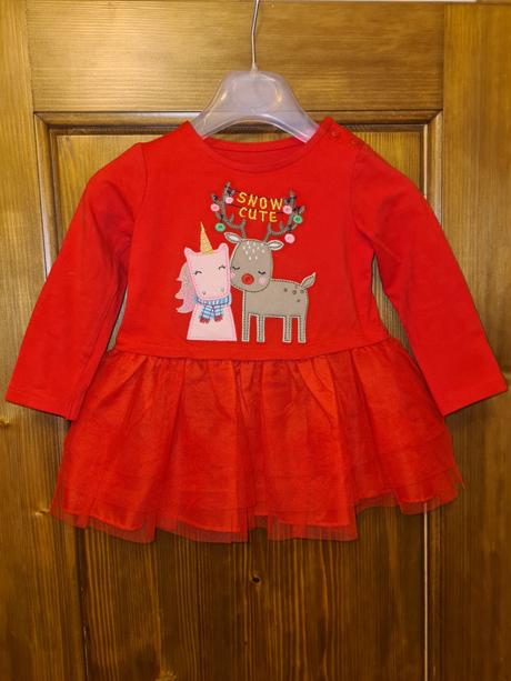 Vianočné šaty 9-12mes, f&f,80